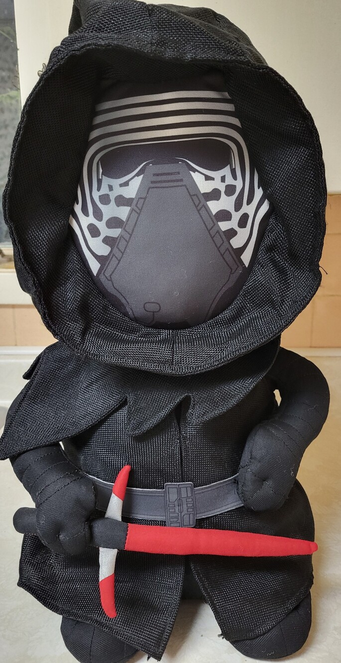 Star Wars Black Kylo Ren Soft Plush Figure with Red Lightsaber